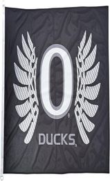 Oregon Ducks Wings flag Black 3x5FT 150x90cm Printing 100D polyester Indoor Outdoor Decoration Flag With Brass Grommets 5910719