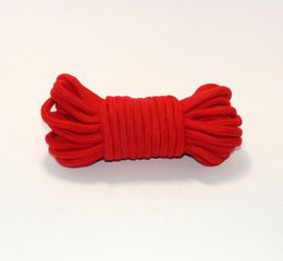 10M Red Soft Cotton Rope Restraint Bondage Adult Flirting Sex Games Toys for Couples Comfortable And Not Hurt The Body5061220