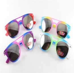 Children Fashion Mirror Sunglasses Kids Colour Match Frame Sung Gases UV400 Protection 4 Colours 24PCS Mix Colorslot3492411