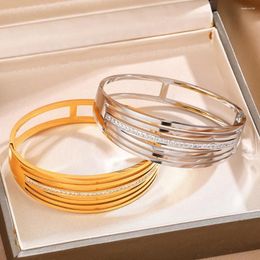 Bangle Luxury Stainles Steel Large Multi-layered Bracelet For Women High Quality Gift Girlfriend Wholesale