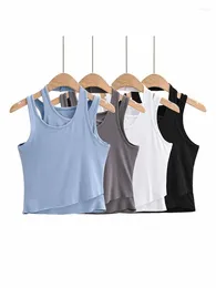 Women's Tanks 2024 Summer Arrival Crop Tops Streetwear Youthful Halter Sexy Tank Top