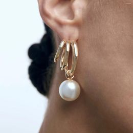 Dangle Earrings 2024 ZAA Imitation Pearl For Women Simple Holiday Party Jewellery Wholesale