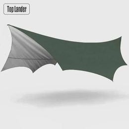 5.1x5.1m Large Camping Tarp Waterproof Octagon Butterfly Outdoor Sun Shelter Awning Tent Shade Sunshade Beach Tourist Canopy 240417