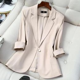 Women's Suits Suit Coat 2024 Spring Summer Korean Version Thin Style Ladies Blazer Jacket Long Sleeve Appear Lady Outerwear