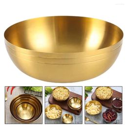 Dinnerware Sets Gold Home Soup Bowl Ramen Rice Baby Containers Stainless Steel Mixing Bowls Outdoor