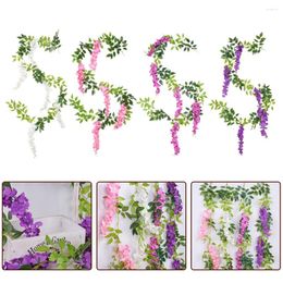 Decorative Flowers Artificial Silk Wisteria Flower Vine Garland For Room Wedding Home Garden Decoraton Pography Props