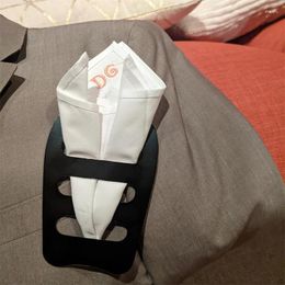 Bow Ties Fashion Pocket Square Holder Handkerchief Keeper Organiser Man Prefolded Handkerchiefs For Men Gentlemen Suit Wearing Accessory