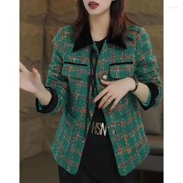 Women's Jackets Xiaoxiangfeng Cardigan Female Loose Coat Korean Elegant Ladies Woollen Autumn Women 2024 Short Jacket