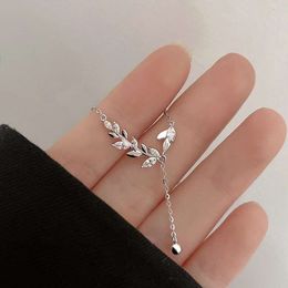 Sparkling Diamond Wheat Ear Necklace with a New Small and Popular Design Luxury Elegant Instagram Collar Chain Versatile Simple Jewellery