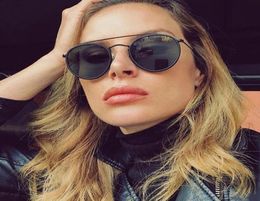 Black Round Sunglasses Vintage Women Men Brand Designer Double Bridge Sun Glasses Female 2020 New Fashion Eyewear Outdoor UV4006277997