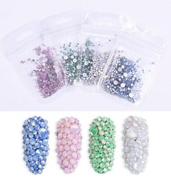 SS0420 Mixed Size Opal White Crystal Nail Art Rhinestones Decorashion Diamond for Nail Tips Manicure Stone Accessories5212992