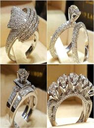 Wedding Rings Sets For Women Cubic Zirconia Engagement Couple Ring Fashion Jewellery Bridal Creative Anel Drop R9047628108