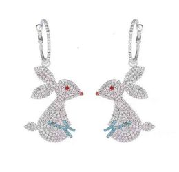 You Are My Glory Qiao Jingjing Dili Geba Same Earrings Lovely Little Rabbit Diamond Versatile Earrings5593358