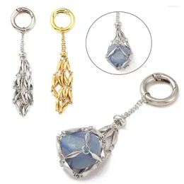 Keychains Stone Holder Keychain Stainless Steel Handbag Keyring Gift For Women Men Lover Jewellery Accessories