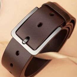 Belts Men's Genuine Leather Pin Buckle Belt Cow Casual Business Versatile Fashion High-end Trouser