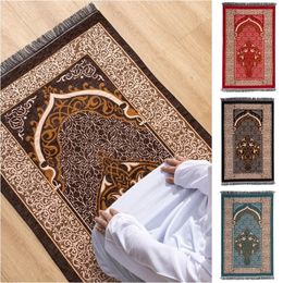 Chenille Muslim Prayer Worship Mat Hallway Prayer Carpet Soft Bedroom Floor House Pad Anti-Slip Bedside Mats Knees Travel Rugs 240420