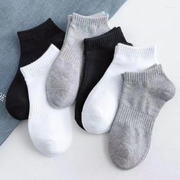 Men's Socks 3pairs Unisex Cotton Black White Solid Designer Soft Breathable Sport Sock Ankle Business Men Wome