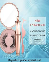 Magnetic Eyeliner With Magnetic Eyelashes Kit Long Lasting Waterproof False And Eyelash Tweezers6436032