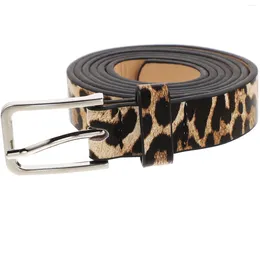 Belts Belt Leopard PU Dress For Ladies Girl- Light Brown