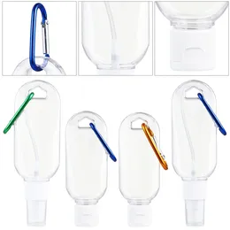 Storage Bottles 6 Pcs Hand Hook Bottle Travel Keyring Liquid Plastic Keychain Empty Refillable Subpackaging Fob