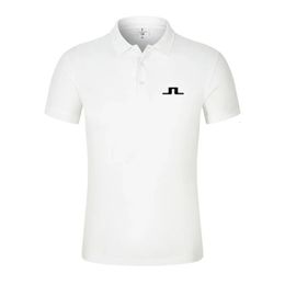 Summer Men Golf Shirt J LINDEBERG Golf Jersey Casual Short Sleeve Breathable High Quality Mens Polo T-shirt Top 240416