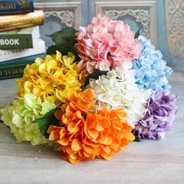 Decorative Flowers Artificial Silk Hydrangea Branches Decoration Bridal Bouquet Wedding Home Party Living Room Table Accessories