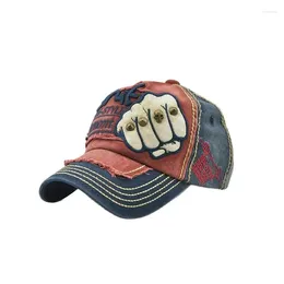 Berets Factory Direct Sales Fist Baseball Hat Men And Women Trendy Letters Rivet Casual Peaked Cap