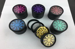 Tobacco Smoking Herb Grinders Four Layers Aluminium Alloy Grinder 100 Metal dia 63mm have 5 Colours With Clear Top Window Lighting6992679