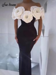 Casual Dresses 2024 Summer Women's Sexy Strapless 3D Flower Decorative Bandage Long Dress Bodycon Celebrity Club Party Evening
