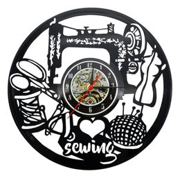 Sewing Record Clock Home Decor Art Decorative Vintage Wall Clock Gift for Your Friends or Family9366426