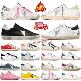 Top Quality Golden Sneakers Designer Men Women Casual Shoes Superstar dirty shoes black white pink green ball star Women Mens des chaussures Trainers