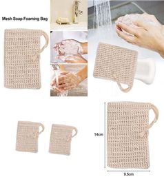 Natural Exfoliating Mesh Soap Saver Sisal Soap Saver Bag Pouch Holder For Shower Bath Foaming And Drying DA6476493523