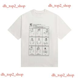 Футболки с футболкой MM6 Mens Mens Mens Margiela Digital Calendar Alphabet Emelcodery Foot Summer Summer для рубашек женские топы Tees 5395 7213