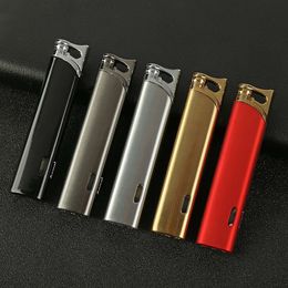Custom Made Smoking Lighters Strip Ultra Thin Metal Without Gas Refill Windproof Cigarette Lighter