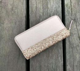 New Designer Women Sequin Glitter wallets Brand Sparkles Wallet coin purs Wristlets credit card holder4439729