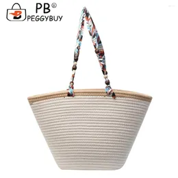 Shoulder Bags Women Straw Tote Handbag Large Capacity Vintage Bag Folk Style Retro Ladies Summer Daily