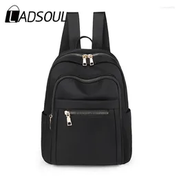 School Bags LADSOUL Women Fashion Oxford Cloth Backpack Student Preppy Style Ladies Casual Large Capacity Travel