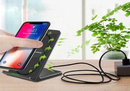 Qi Wireless Charger Stand Dock For iPhone XS Max 8 11 Samsung S10 Plus S6 edge Note 8 Charging Holder Base 9054328