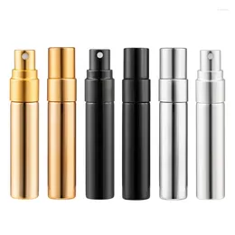 Storage Bottles 3/6pcs 5ML Portable UV Glass Refillable Perfume Bottle With Aluminium Atomizer Spray Sample Empty Containers