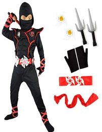 Ninja Costume Child Ninja Party Costumes Boys Halloween Fancy Dress Anime Cosplay Warrior Ninja Suit Kids Clothes Jumpsuit Set G097381161