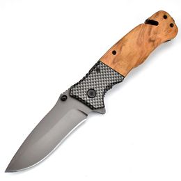 Wholesale 440C Steel Blade Folding Knife Wooden Handle EDC Pocket Knife Outdoor Multifunction Camping Fishing Folding Knives