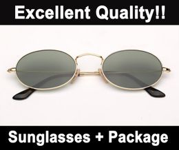 Fashion Oval Sunglasses Womens Mens Sun Glasses UV protection Classical Glass Sunglasses Vintage Metal Frame Eyeglasses Unisex Dri4433441