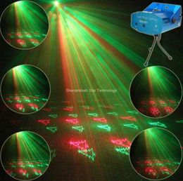 Mini Red Green Laser 20 Christmas Patterns projector Club Bar Dance Disco party Xmas DJ Stage Light show Y21 Tripod5978316