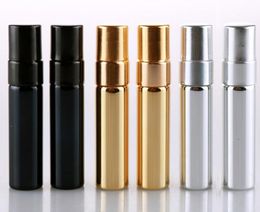 200pcs 5ml UV Gold Silver Black Perfume Atomizer Empty Travel Bottle Parfum Women Pocket Spray Refillable Glass Bottles35144511355