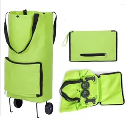 Shopping Bags Bag Large Capacity Shoulder Oxford Cloth Tote Pouch Tug Package Foldable Cart Eco Folding