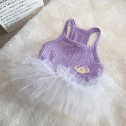 Dog Apparel Puppy Dress Summer Thin Camisole Pet Puffy Chihuahua Yorkie Cool Breathable Small Clothes