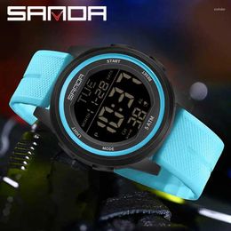 Wristwatches SANDA Military Outdoor Sports Men's Electronic Watch Strong Luminous Multi Functional Waterproof Student Exploration LED