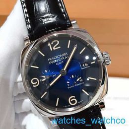 Gentlemen's Wrist Watch Panerai Radiomir Series Automatic Mechanical Men's Watch Smoky Gradient Blue Disk Power Reserve Dual Time Zone Date Display 45mm PAM00946