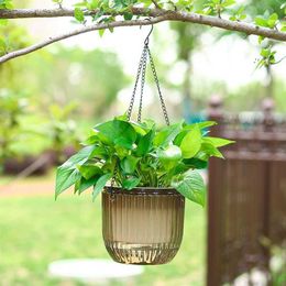 Planters Pots Hydroponic Flowerpot Hanging Soil Culture Vase Self Watering Planter Thickened Plastic Flower Pot Nordic Style Plant Basin