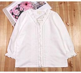 Women's Blouses Cotton 2024 White Lace Patchwork Hollow Out Blouse Shirt Top